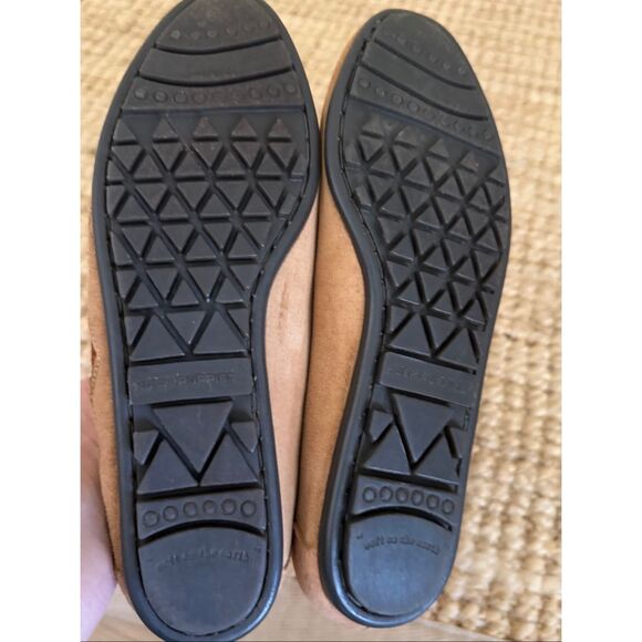 Hush Puppies Suede Moccasins Boho Driving Loafers Tan Brown Womens 8M - Picture 7 of 9